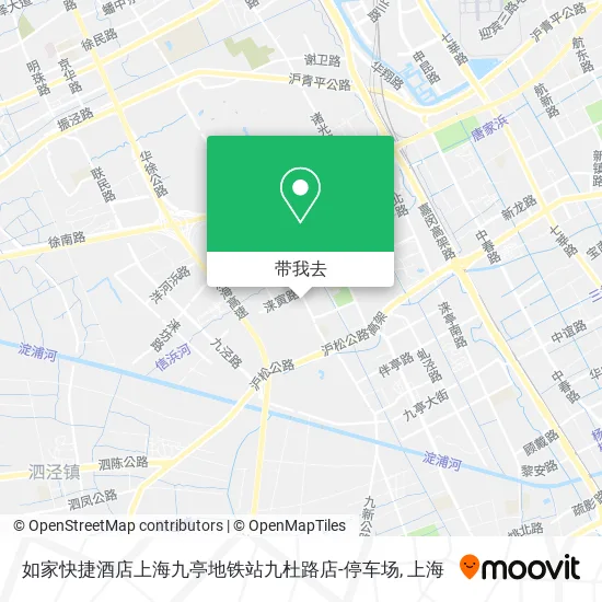 如家快捷酒店上海九亭地铁站九杜路店-停车场地图