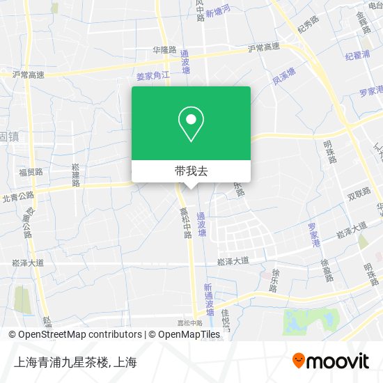 上海青浦九星茶楼地图