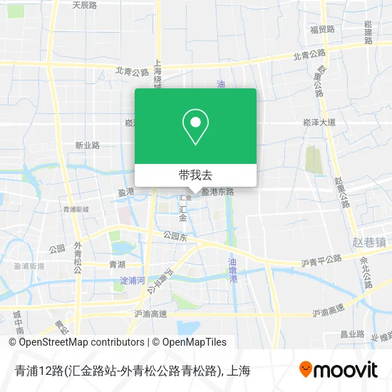 青浦12路(汇金路站-外青松公路青松路)地图