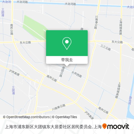 上海市浦东新区大团镇东大居委社区居民委员会地图