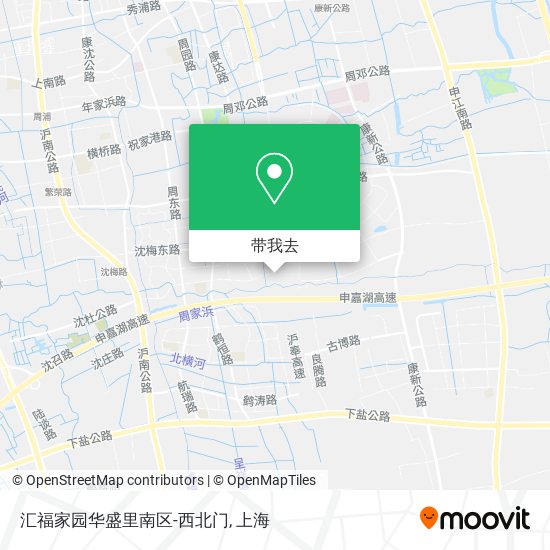 汇福家园华盛里南区-西北门地图