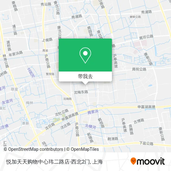 悦加天天购物中心玮二路店-西北2门地图