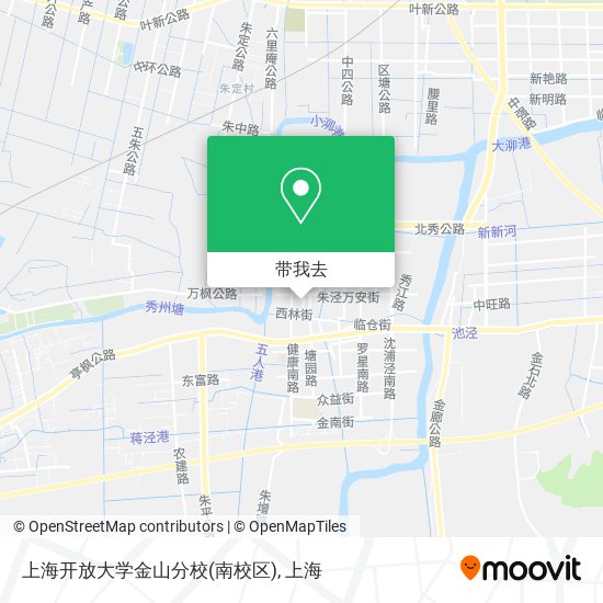 上海开放大学金山分校(南校区)地图