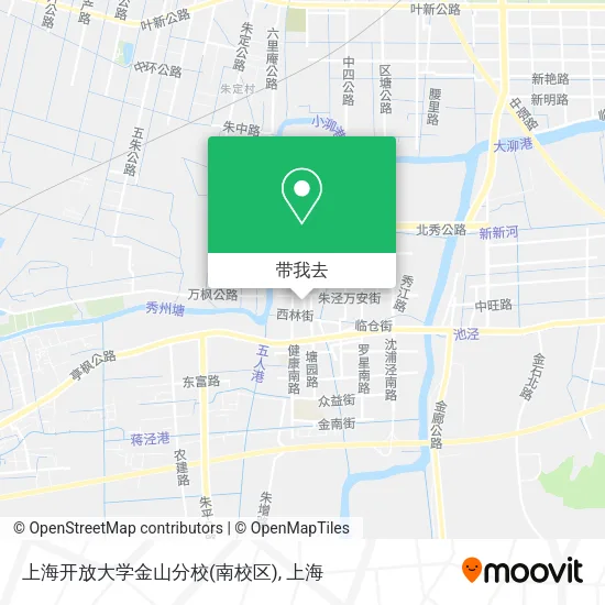 上海开放大学金山分校(南校区)地图