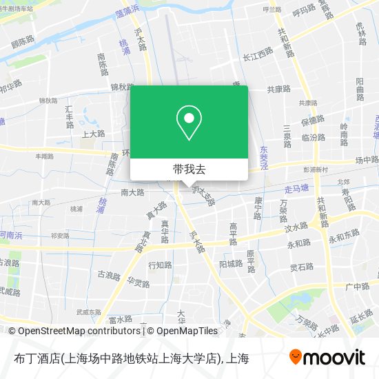 布丁酒店(上海场中路地铁站上海大学店)地图
