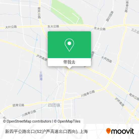 新四平公路出口(S2沪芦高速出口西向)地图