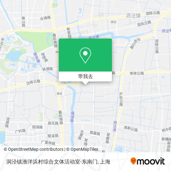 洞泾镇渔洋浜村综合文体活动室-东南门地图
