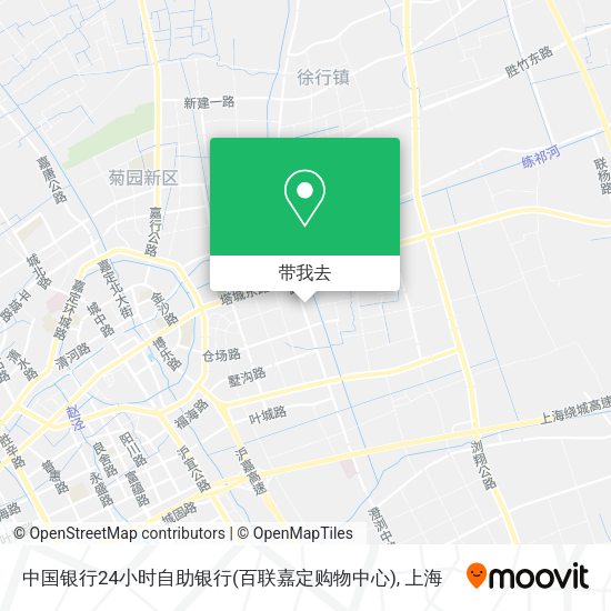 中国银行24小时自助银行(百联嘉定购物中心)地图
