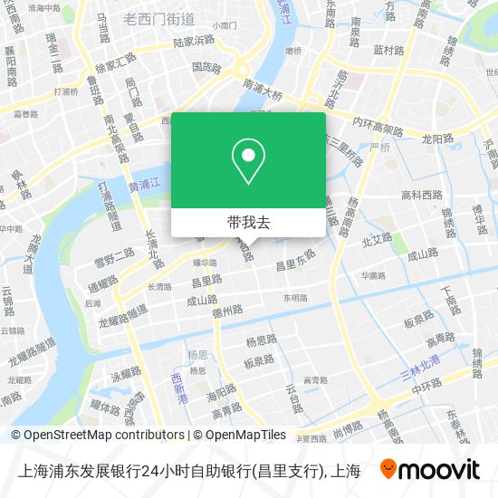 上海浦东发展银行24小时自助银行(昌里支行)地图