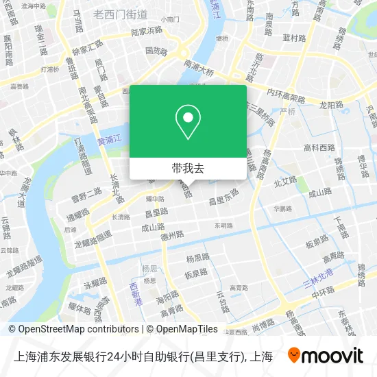 上海浦东发展银行24小时自助银行(昌里支行)地图