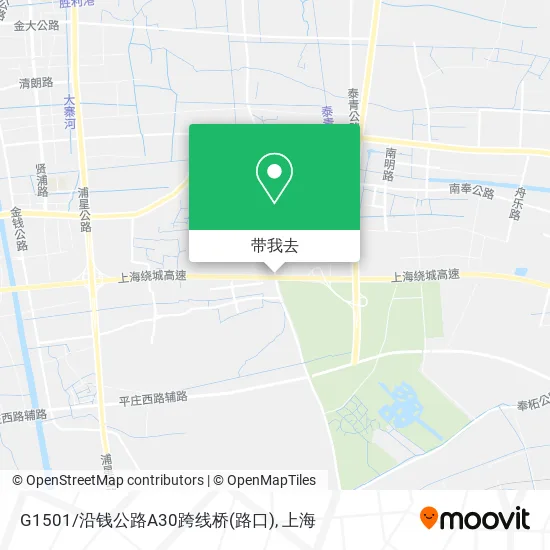 G1501/沿钱公路A30跨线桥(路口)地图