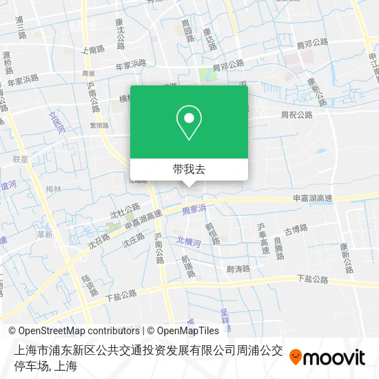 上海市浦东新区公共交通投资发展有限公司周浦公交停车场地图