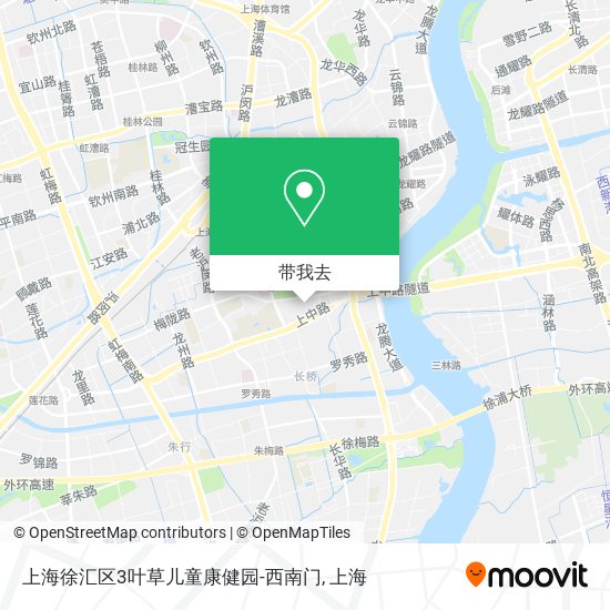 上海徐汇区3叶草儿童康健园-西南门地图