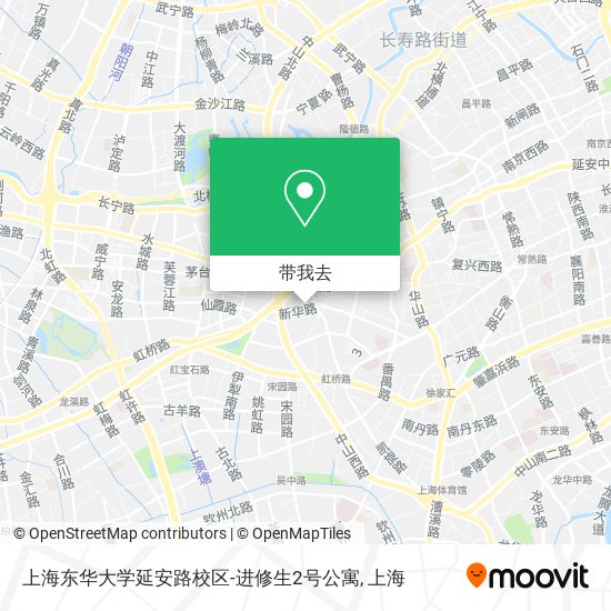 上海东华大学延安路校区-进修生2号公寓地图