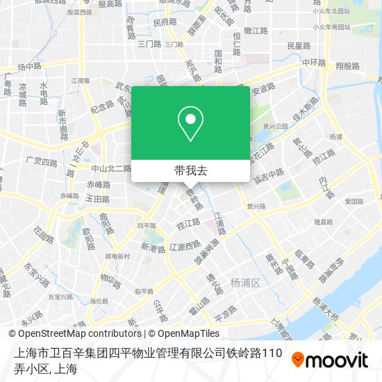 上海市卫百辛集团四平物业管理有限公司铁岭路110弄小区地图