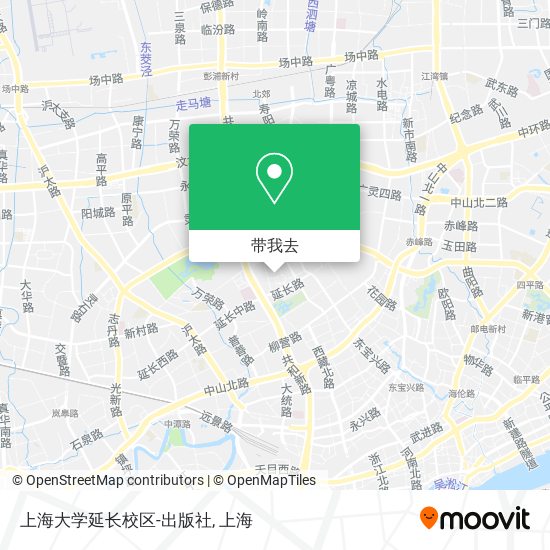 上海大学延长校区-出版社地图