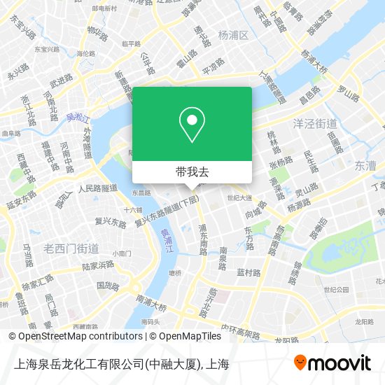 上海泉岳龙化工有限公司(中融大厦)地图