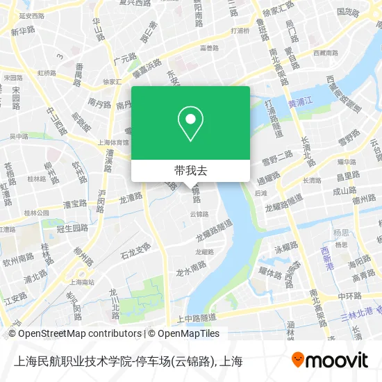 上海民航职业技术学院-停车场(云锦路)地图