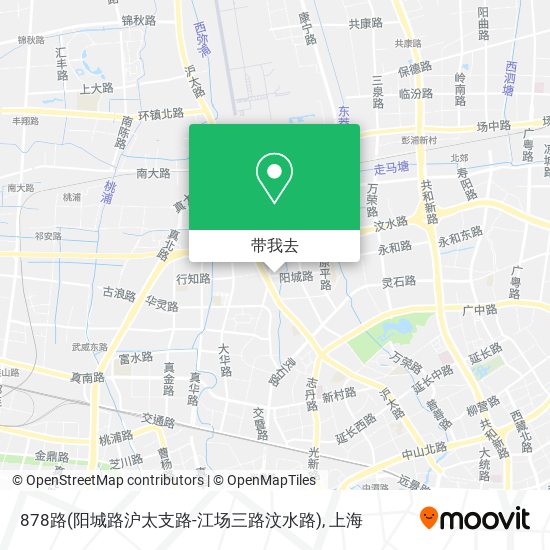 878路(阳城路沪太支路-江场三路汶水路)地图