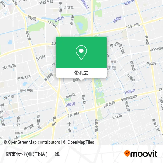 韩束妆业(张江b店)地图