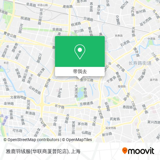 雅鹿羽绒服(华联商厦普陀店)地图
