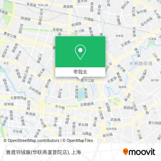 雅鹿羽绒服(华联商厦普陀店)地图