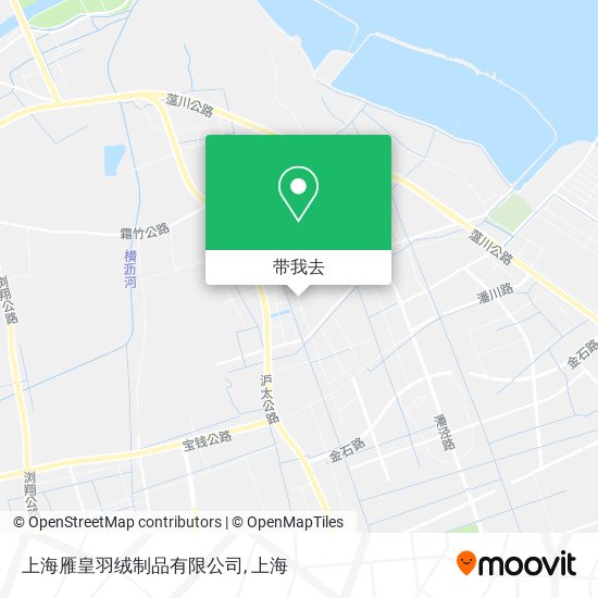 上海雁皇羽绒制品有限公司地图