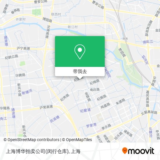 上海博华拍卖公司(闵行仓库)地图