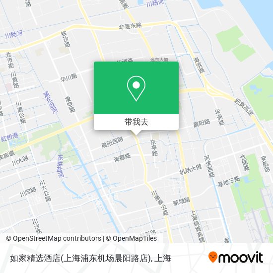 如家精选酒店(上海浦东机场晨阳路店)地图