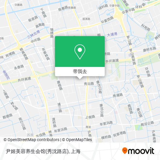 尹姬美容养生会馆(秀沈路店)地图