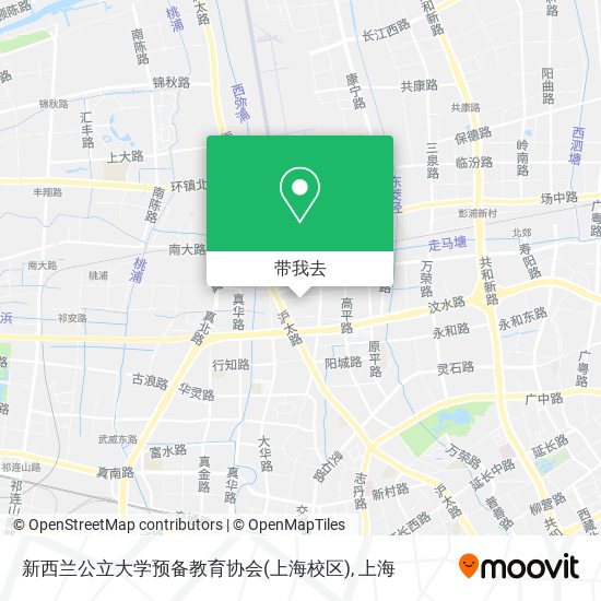 新西兰公立大学预备教育协会(上海校区)地图