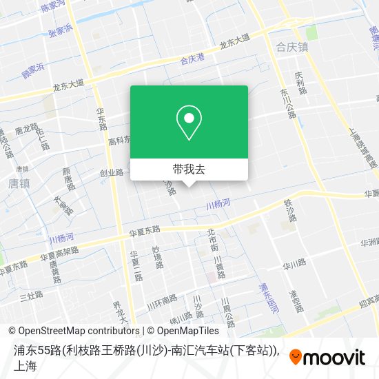 浦东55路(利枝路王桥路(川沙)-南汇汽车站(下客站))地图