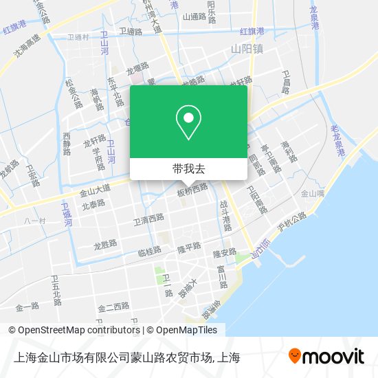 上海金山市场有限公司蒙山路农贸市场地图