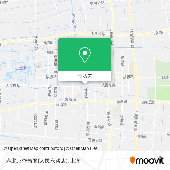 老北京炸酱面(人民东路店)地图