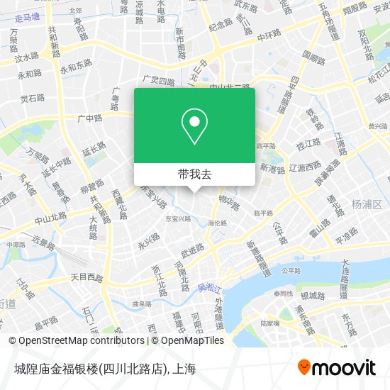 城隍庙金福银楼(四川北路店)地图