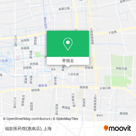 福歆医药馆(惠南店)地图