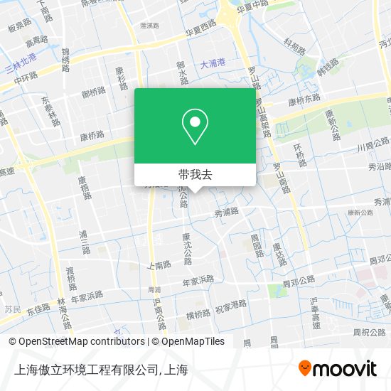 上海傲立环境工程有限公司地图