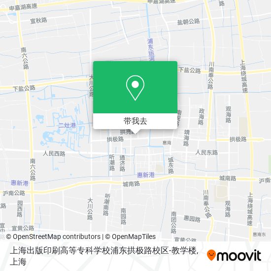 上海出版印刷高等专科学校浦东拱极路校区-教学楼地图