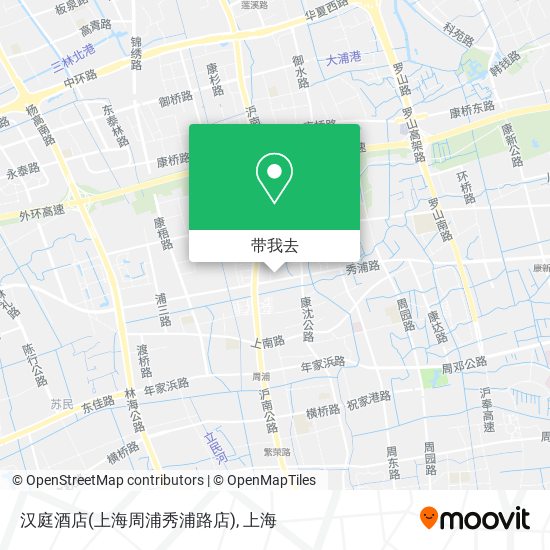 汉庭酒店(上海周浦秀浦路店)地图