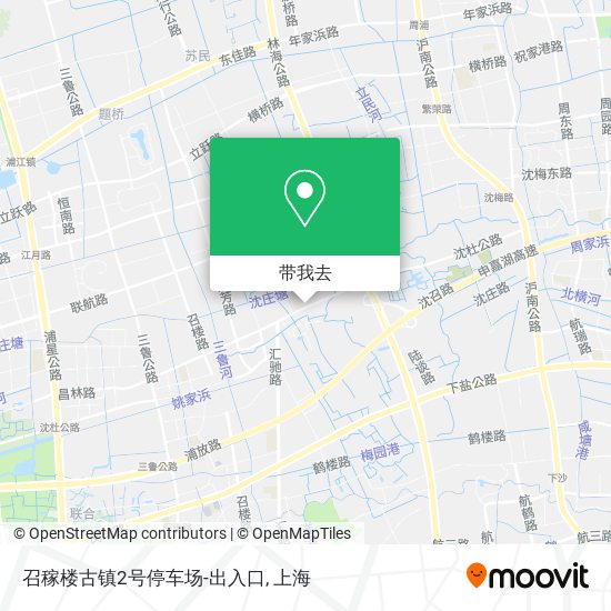 召稼楼古镇2号停车场-出入口地图