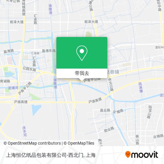 上海恒亿纸品包装有限公司-西北门地图