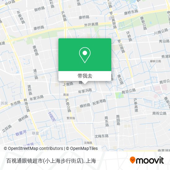 百视通眼镜超市(小上海步行街店)地图