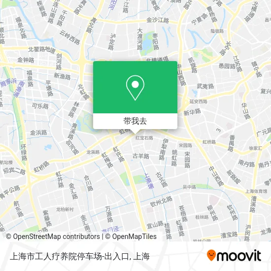 上海市工人疗养院停车场-出入口地图