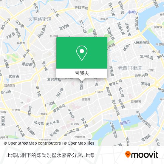 上海梧桐下的陈氏别墅永嘉路分店地图