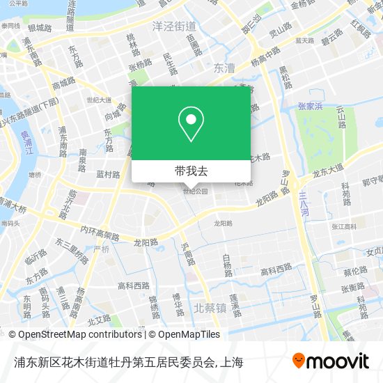 浦东新区花木街道牡丹第五居民委员会地图