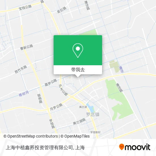 上海中植鑫荞投资管理有限公司地图