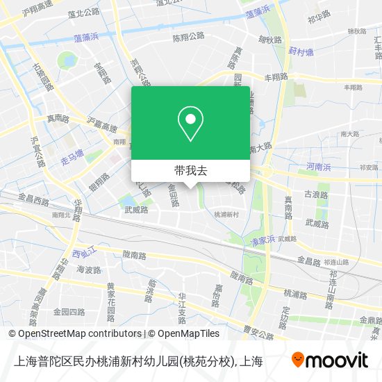 上海普陀区民办桃浦新村幼儿园(桃苑分校)地图