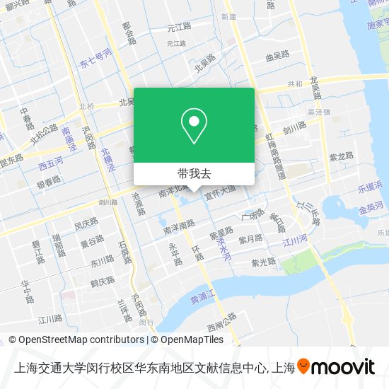 上海交通大学闵行校区华东南地区文献信息中心地图