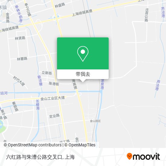 六红路与朱漕公路交叉口地图