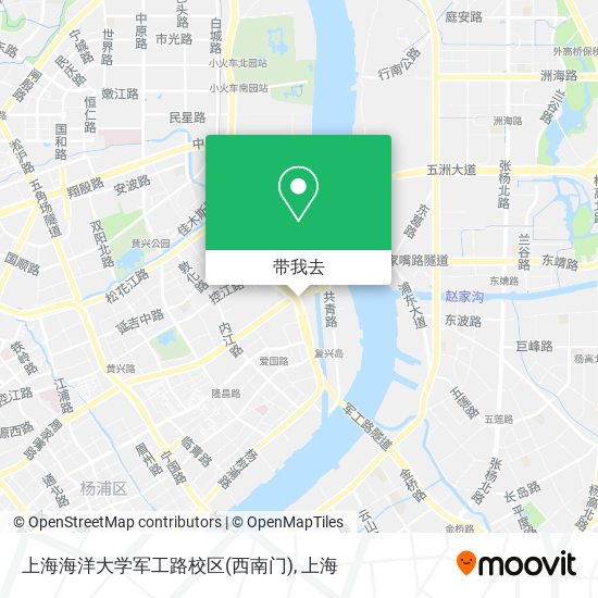 上海海洋大学军工路校区(西南门)地图
